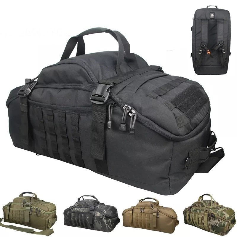 3 in 1 Military Duffel Bag - Tactical Travel Outdoor Rucksack Waterproof Backpack - Howlettne