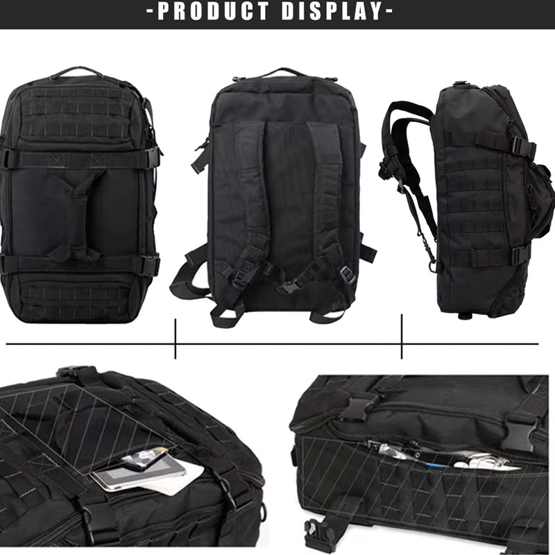 3 in 1 Military Duffel Bag - Tactical Travel Outdoor Rucksack Waterproof Backpack - Howlettne