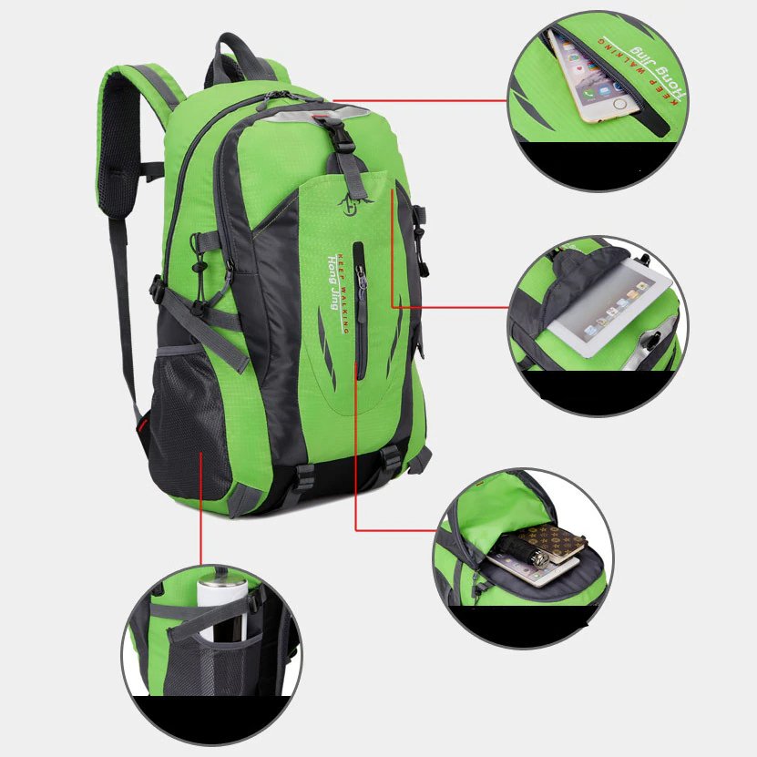 40L Outdoor Waterproof Travel Backpack For Camping, Hiking, Trekking, and Mountaineering - Howlettne