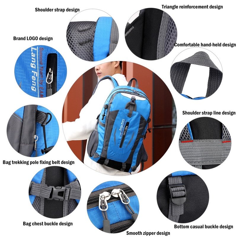 40L Outdoor Waterproof Travel Backpack For Camping, Hiking, Trekking, and Mountaineering - Howlettne